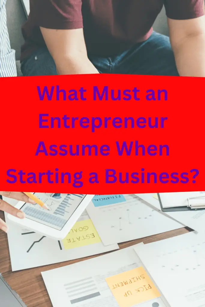 What must an entrepreneur assume when starting a business?